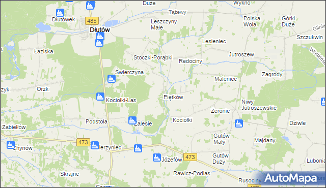 mapa Piętków, Piętków na mapie Targeo