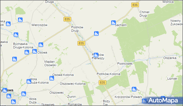mapa Piotrków Pierwszy, Piotrków Pierwszy na mapie Targeo