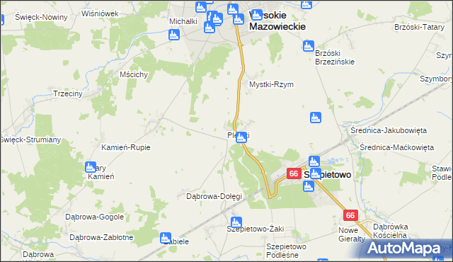 mapa Plewki gmina Szepietowo, Plewki gmina Szepietowo na mapie Targeo