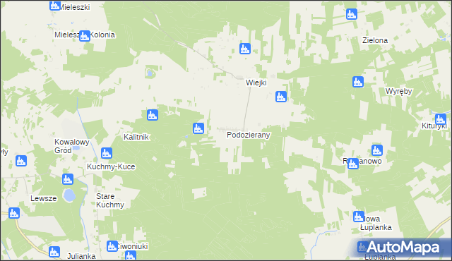 mapa Podozierany, Podozierany na mapie Targeo