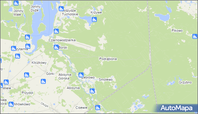 mapa Podrąbiona, Podrąbiona na mapie Targeo