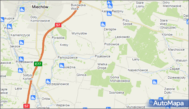 mapa Pojałowice, Pojałowice na mapie Targeo