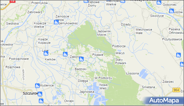 mapa Pojawie, Pojawie na mapie Targeo