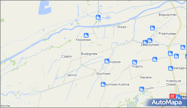 mapa Polne gmina Słońsk, Polne gmina Słońsk na mapie Targeo