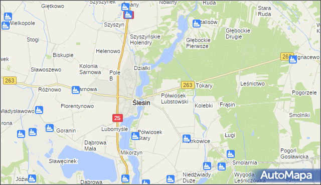 mapa Półwiosek Lubstowski, Półwiosek Lubstowski na mapie Targeo