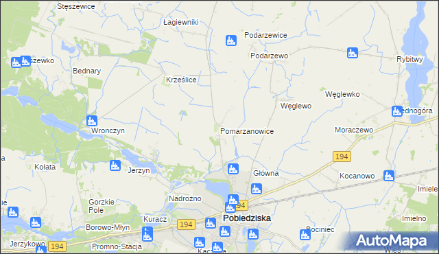 mapa Pomarzanowice, Pomarzanowice na mapie Targeo