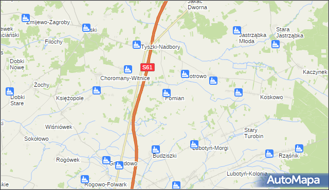 mapa Pomian, Pomian na mapie Targeo