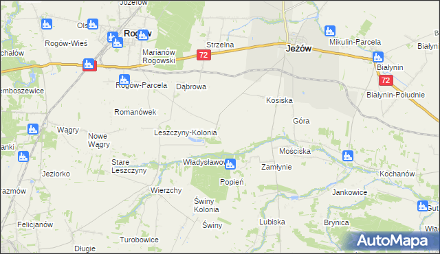 mapa Popień-Parcela, Popień-Parcela na mapie Targeo