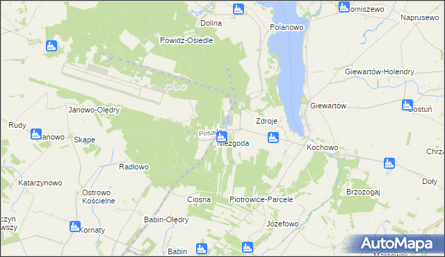 mapa Posada gmina Słupca, Posada gmina Słupca na mapie Targeo