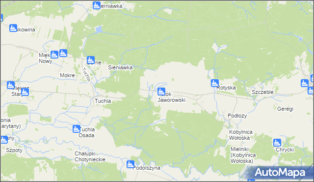 mapa Potok Jaworowski, Potok Jaworowski na mapie Targeo