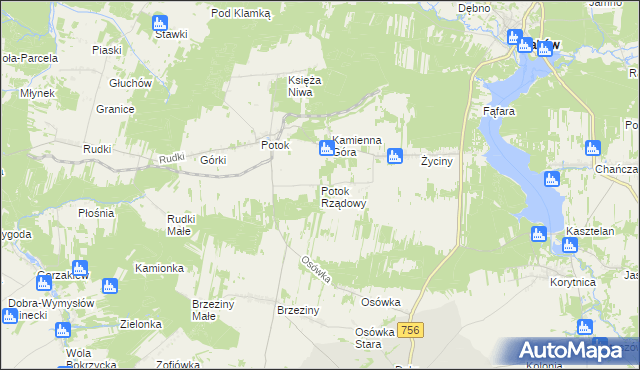 mapa Potok Rządowy, Potok Rządowy na mapie Targeo