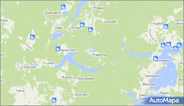 mapa Prądzonka, Prądzonka na mapie Targeo