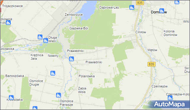 mapa Prawiedniki-Kolonia, Prawiedniki-Kolonia na mapie Targeo