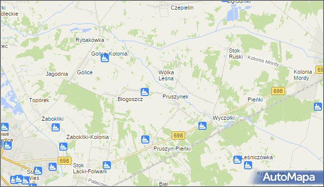 mapa Pruszynek, Pruszynek na mapie Targeo