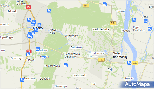 mapa Przedmieście Dalsze, Przedmieście Dalsze na mapie Targeo