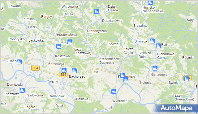 mapa Przedmieście Dubieckie, Przedmieście Dubieckie na mapie Targeo