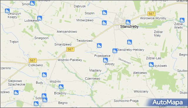 mapa Przedpełce, Przedpełce na mapie Targeo