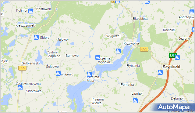 mapa Przejma Wysoka, Przejma Wysoka na mapie Targeo
