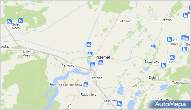mapa Przemęt, Przemęt na mapie Targeo