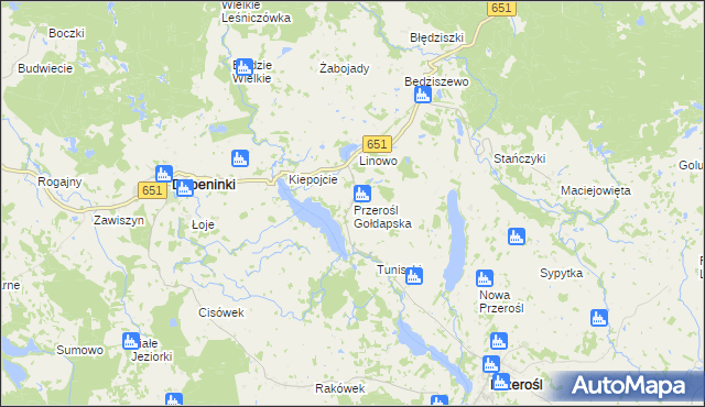 mapa Przerośl Gołdapska, Przerośl Gołdapska na mapie Targeo
