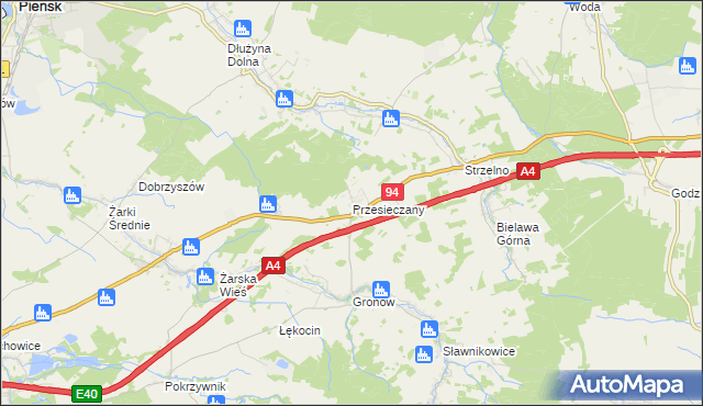 mapa Przesieczany, Przesieczany na mapie Targeo