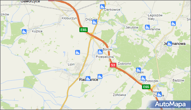 mapa Przesieczna, Przesieczna na mapie Targeo