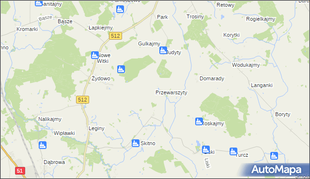 mapa Przewarszyty, Przewarszyty na mapie Targeo