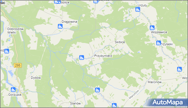mapa Przybymierz, Przybymierz na mapie Targeo
