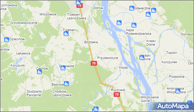 mapa Przydworzyce, Przydworzyce na mapie Targeo