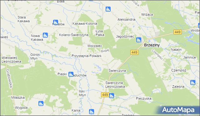 mapa Przystajnia-Kolonia, Przystajnia-Kolonia na mapie Targeo