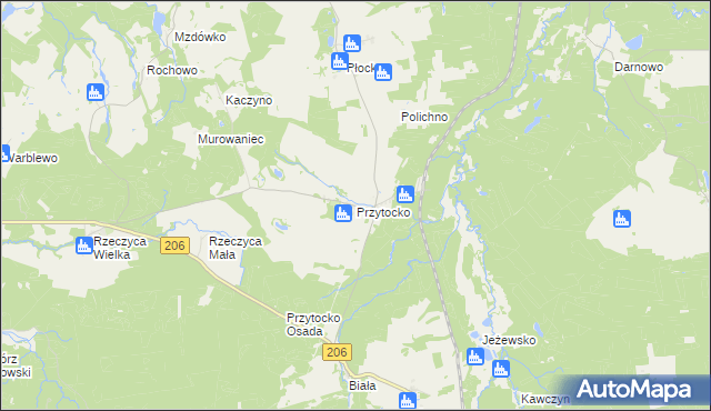 mapa Przytocko, Przytocko na mapie Targeo