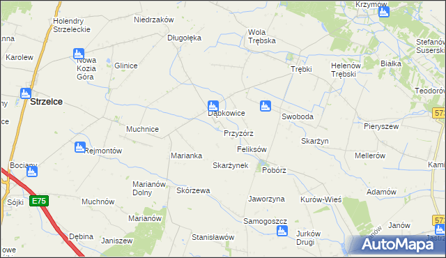 mapa Przyzórz, Przyzórz na mapie Targeo