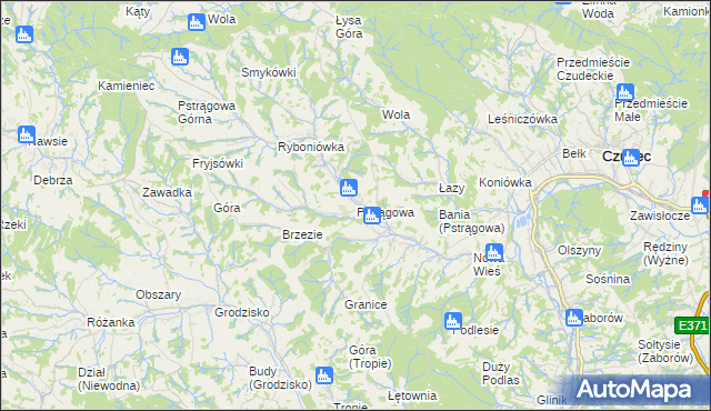 mapa Pstrągowa, Pstrągowa na mapie Targeo