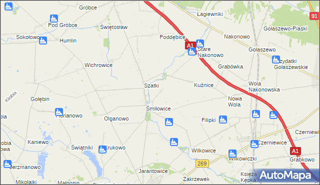 mapa Pustki Śmiłowskie, Pustki Śmiłowskie na mapie Targeo