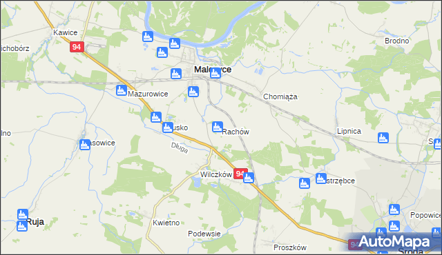 mapa Rachów, Rachów na mapie Targeo