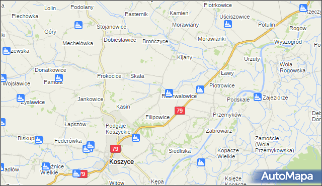 mapa Rachwałowice, Rachwałowice na mapie Targeo