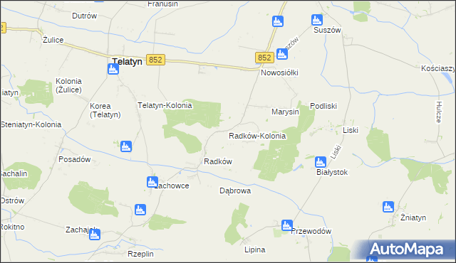mapa Radków-Kolonia, Radków-Kolonia na mapie Targeo