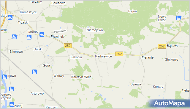 mapa Radojewice, Radojewice na mapie Targeo