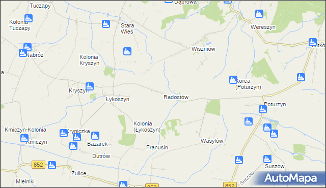 mapa Radostów gmina Mircze, Radostów gmina Mircze na mapie Targeo