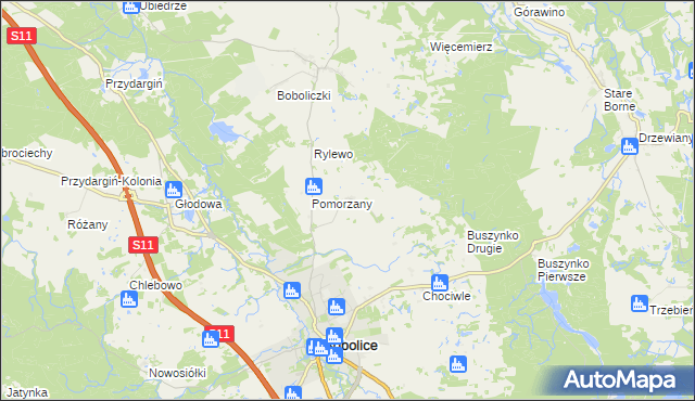 mapa Radwanki gmina Bobolice, Radwanki gmina Bobolice na mapie Targeo