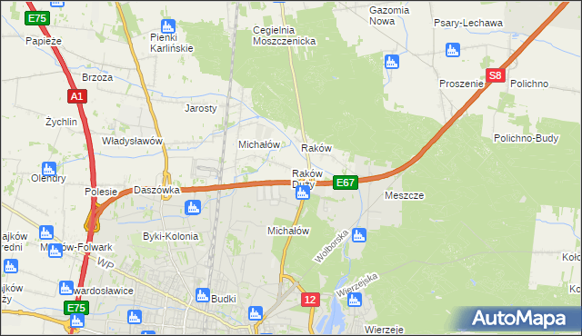mapa Raków Duży, Raków Duży na mapie Targeo
