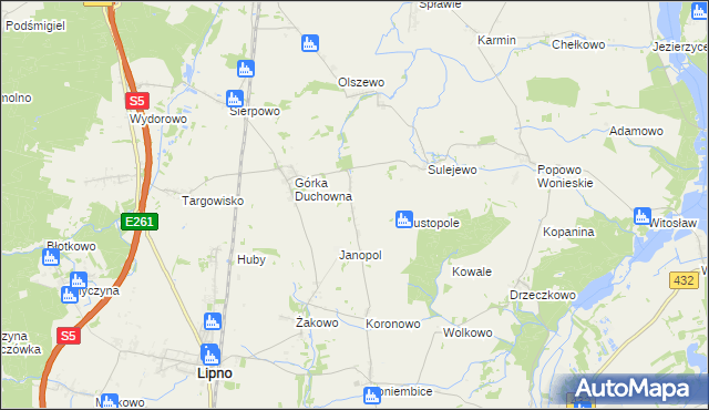 mapa Ratowice gmina Lipno, Ratowice gmina Lipno na mapie Targeo