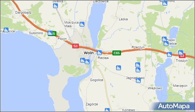 mapa Recław, Recław na mapie Targeo