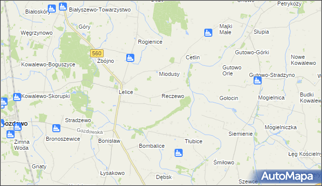 mapa Reczewo, Reczewo na mapie Targeo