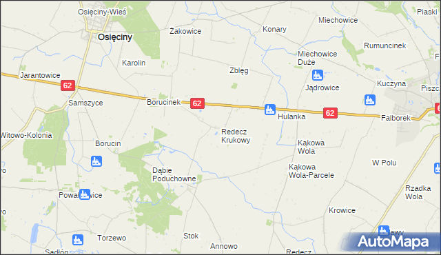 mapa Redecz Krukowy, Redecz Krukowy na mapie Targeo