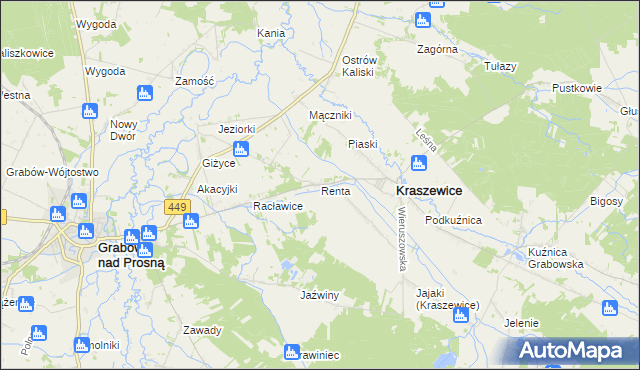 mapa Renta, Renta na mapie Targeo