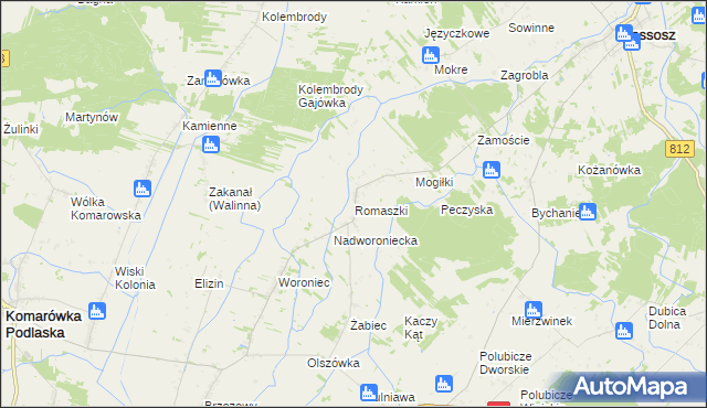 mapa Romaszki, Romaszki na mapie Targeo