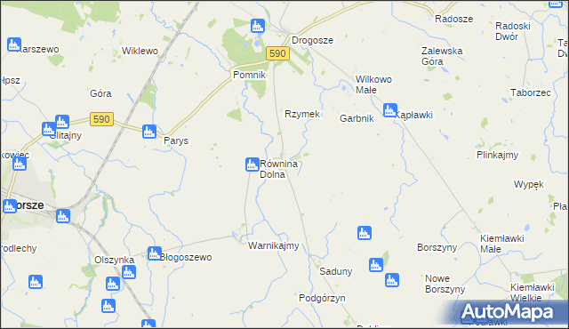mapa Równina Górna, Równina Górna na mapie Targeo
