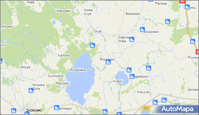 mapa Różewiec, Różewiec na mapie Targeo