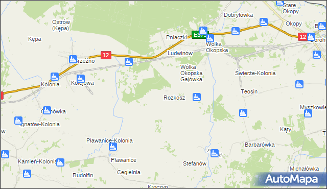 mapa Rozkosz, Rozkosz na mapie Targeo